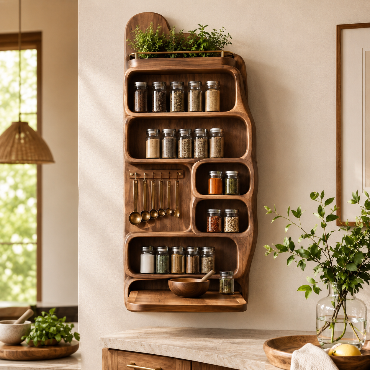 Soren Tall Spice Rack Shelf - Design 021 - product image 09
