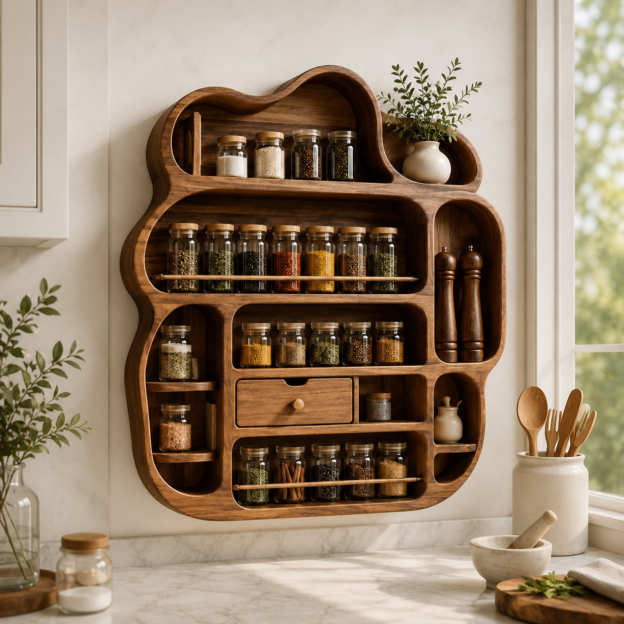 Elara Wall Mounted Spice Rack - Design 022 - product image 02