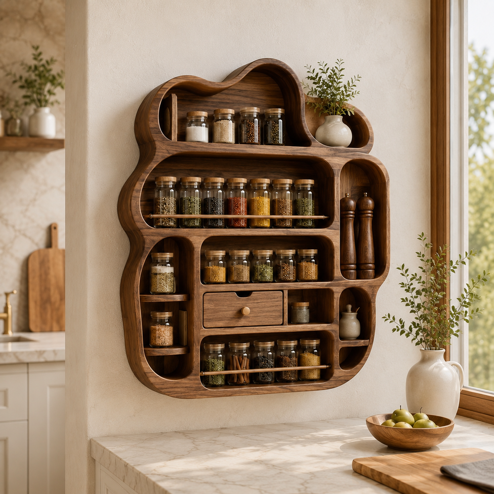Elara Wall Mounted Spice Rack - Design 022 - product image 03