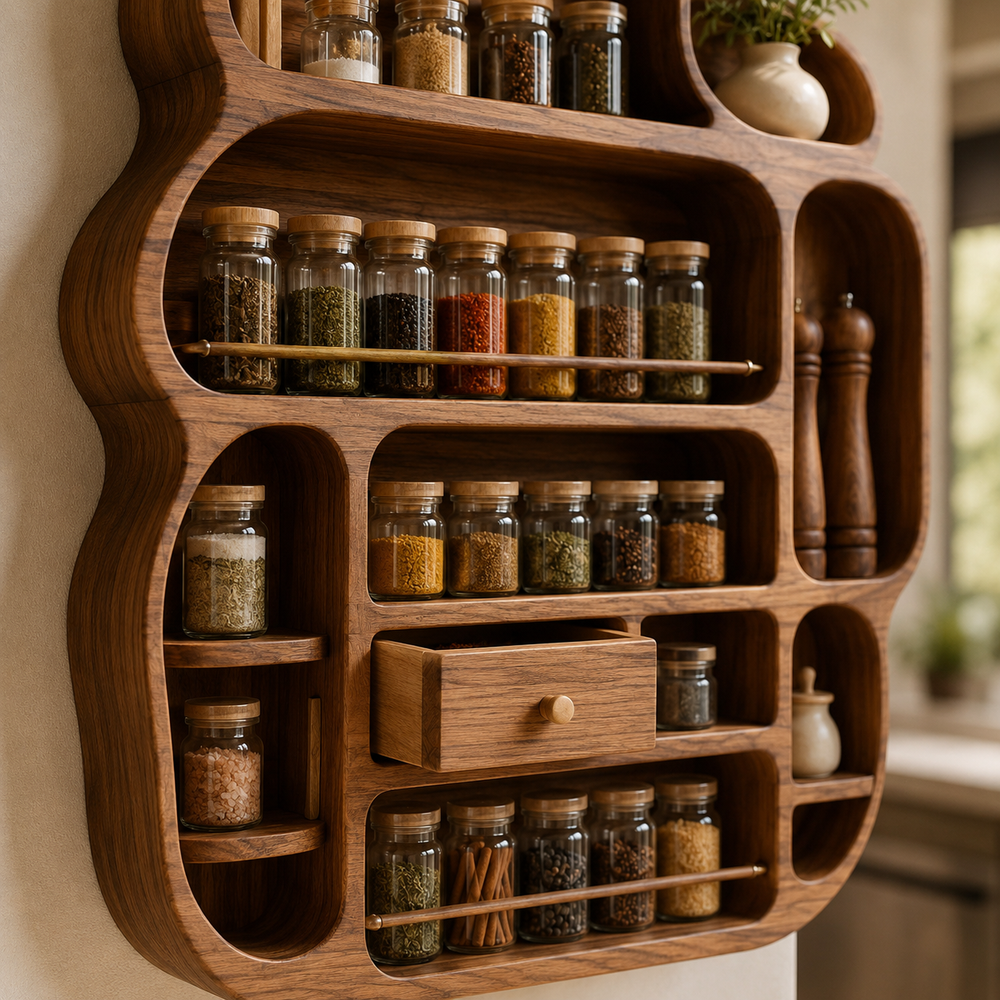 Elara Wall Mounted Spice Rack - Design 022 - product image 06