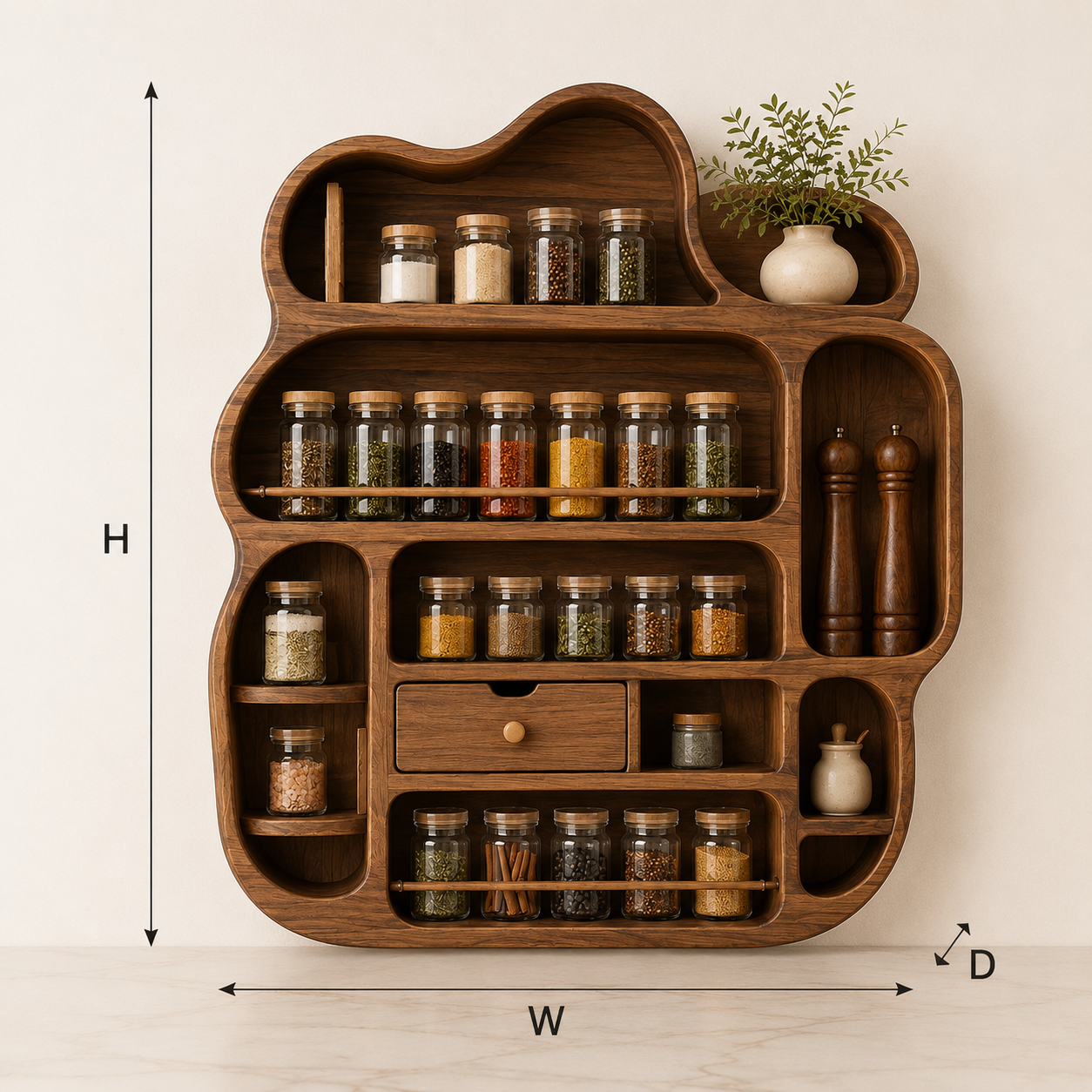 Elara Wall Mounted Spice Rack - Design 022 - product image 08