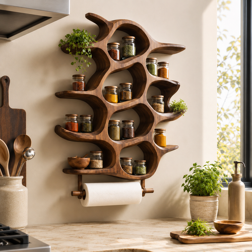Calder Warm Wood Spice Shelf - Design 024 - product image 02