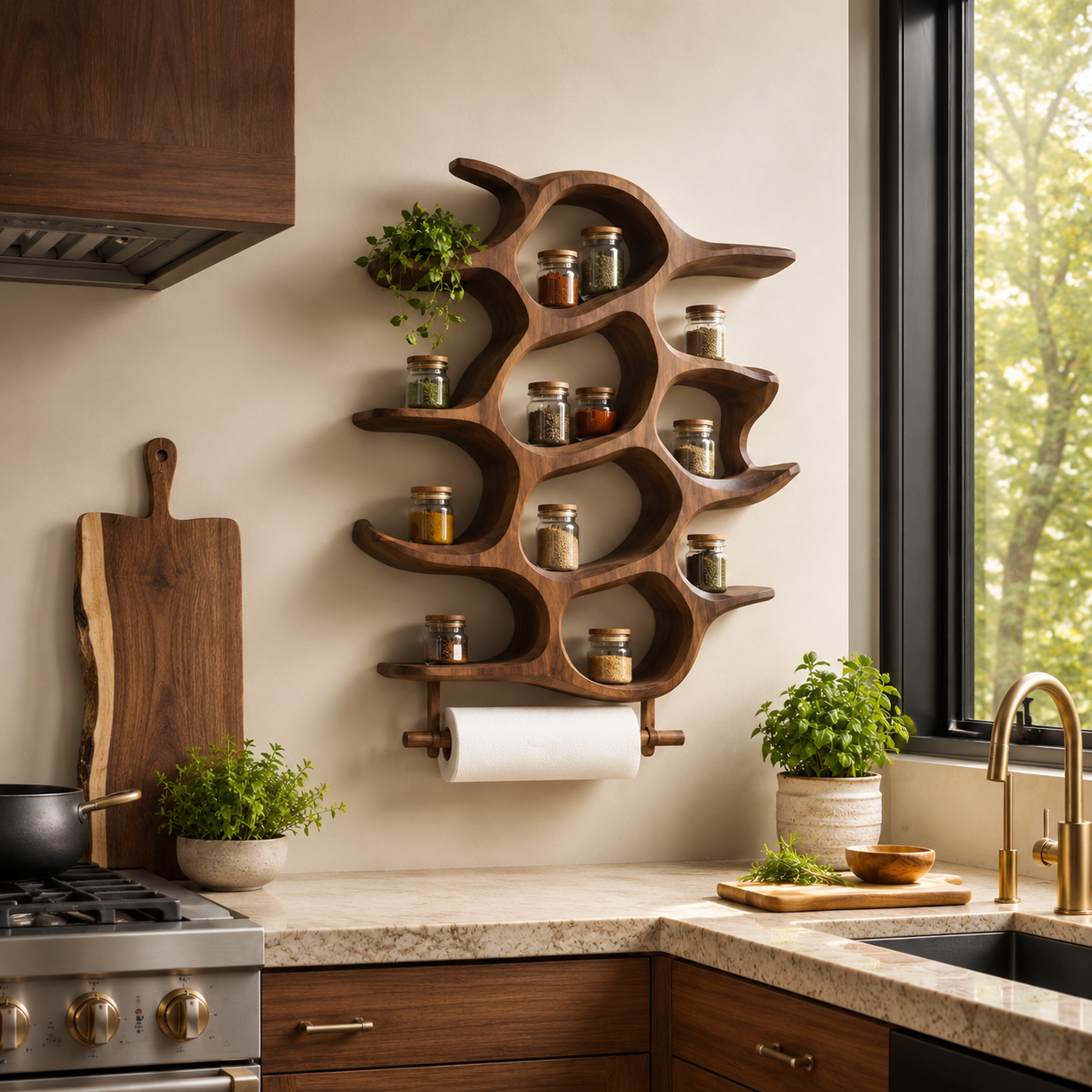 Calder Warm Wood Spice Shelf - Design 024 - product image 04