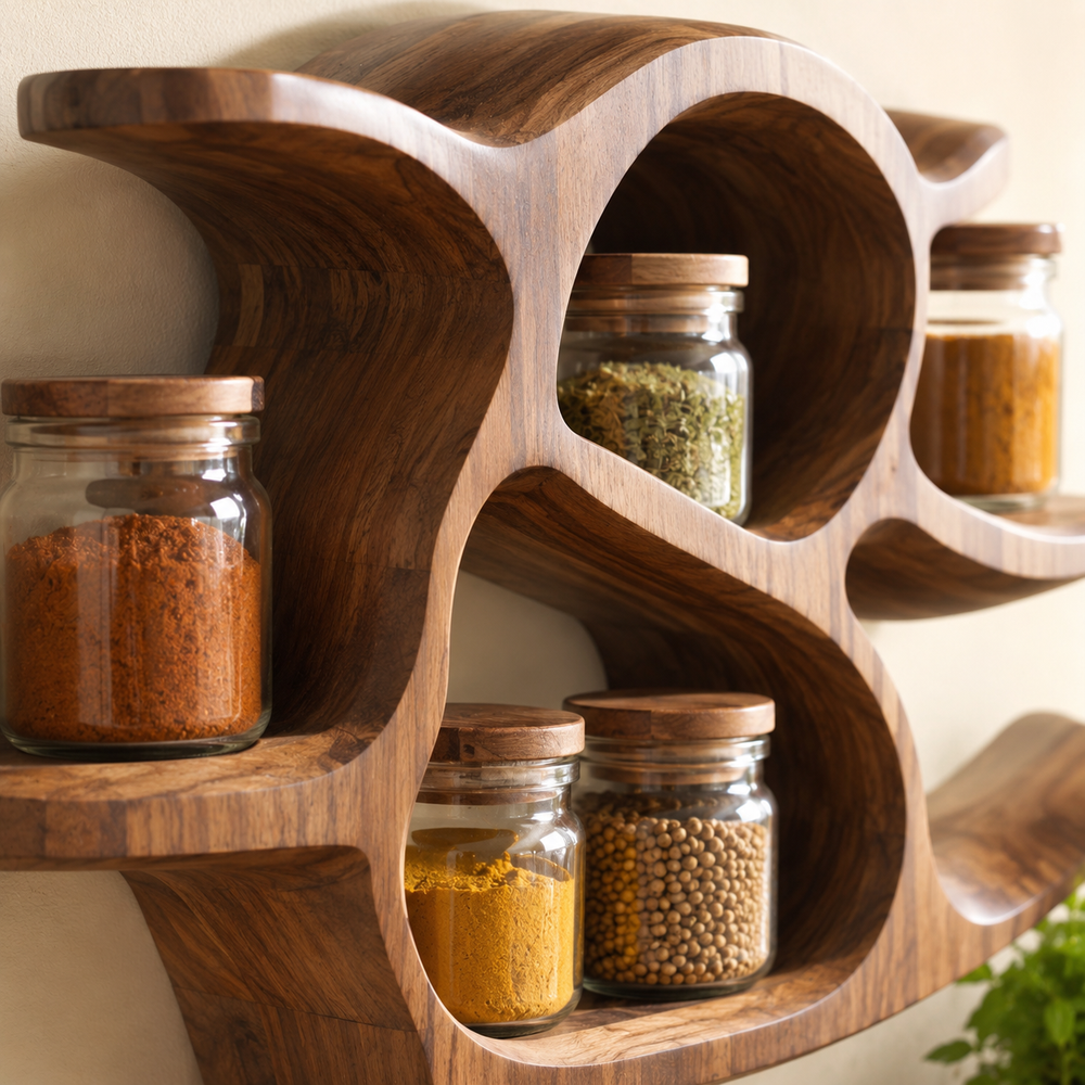 Calder Warm Wood Spice Shelf - Design 024 - product image 05