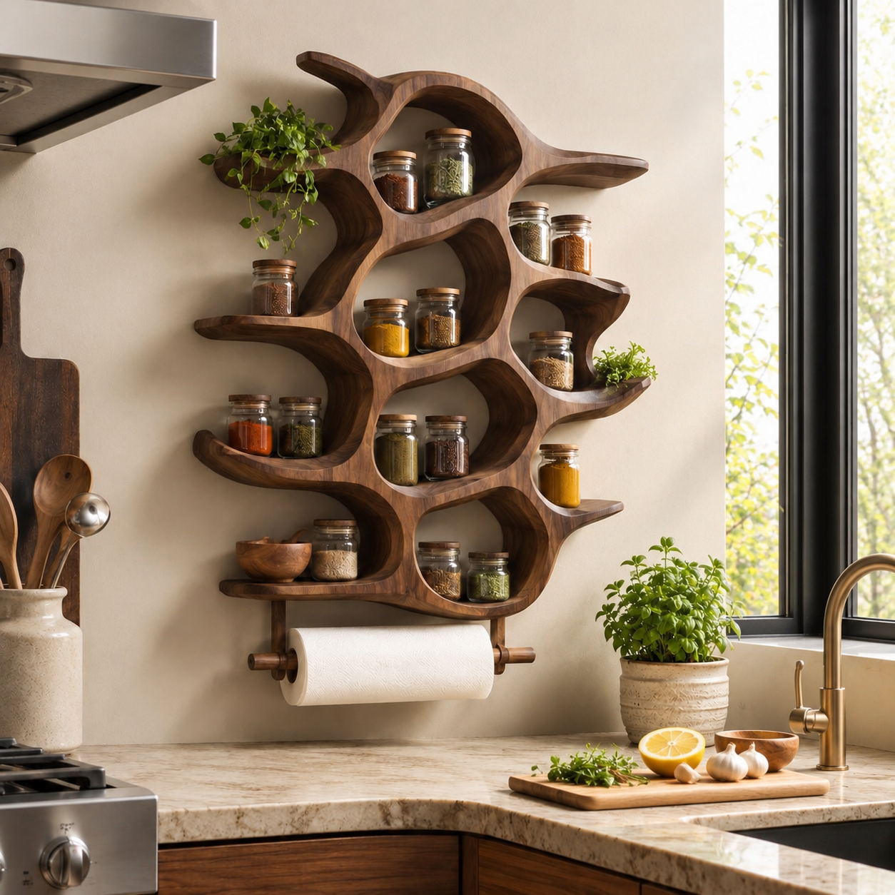 Calder Warm Wood Spice Shelf - Design 024 - product image 07