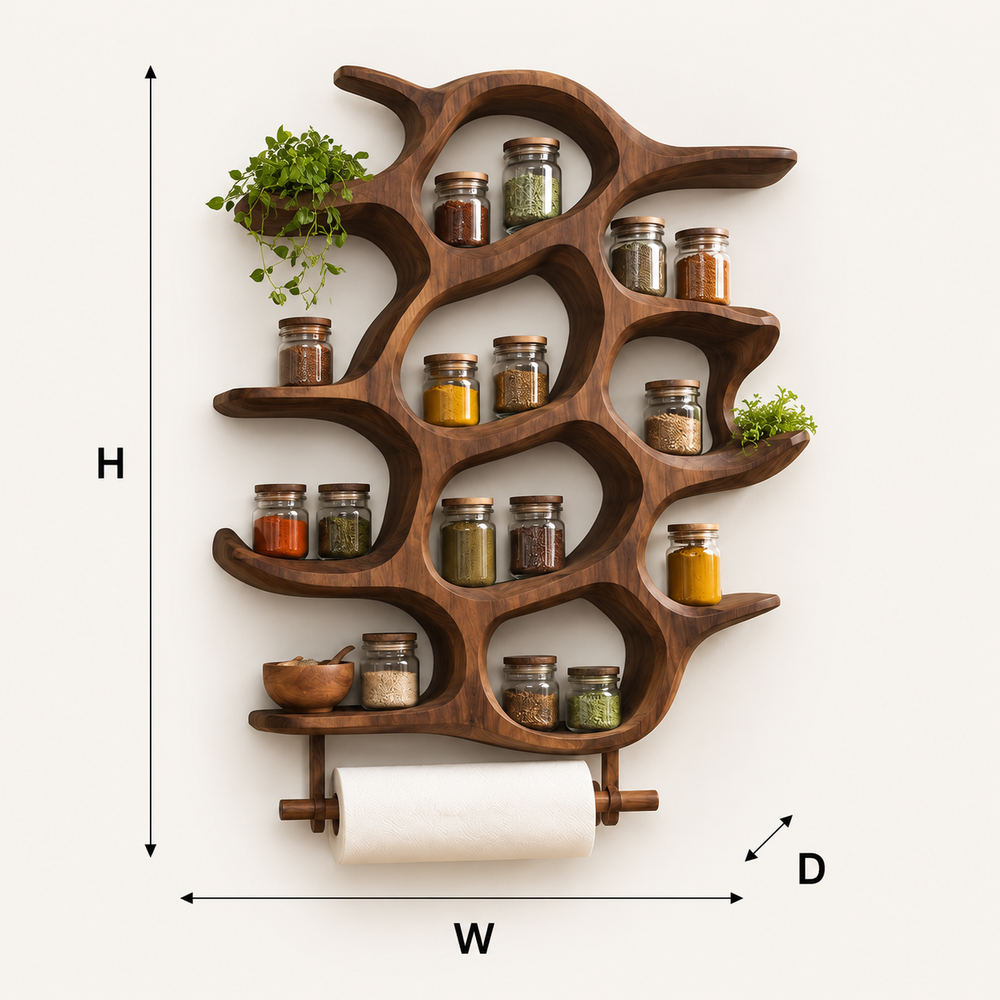 Calder Warm Wood Spice Shelf - Design 024 - product image 08