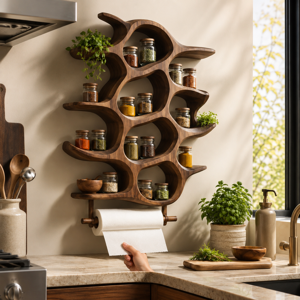 Calder Warm Wood Spice Shelf - Design 024 - product image 09