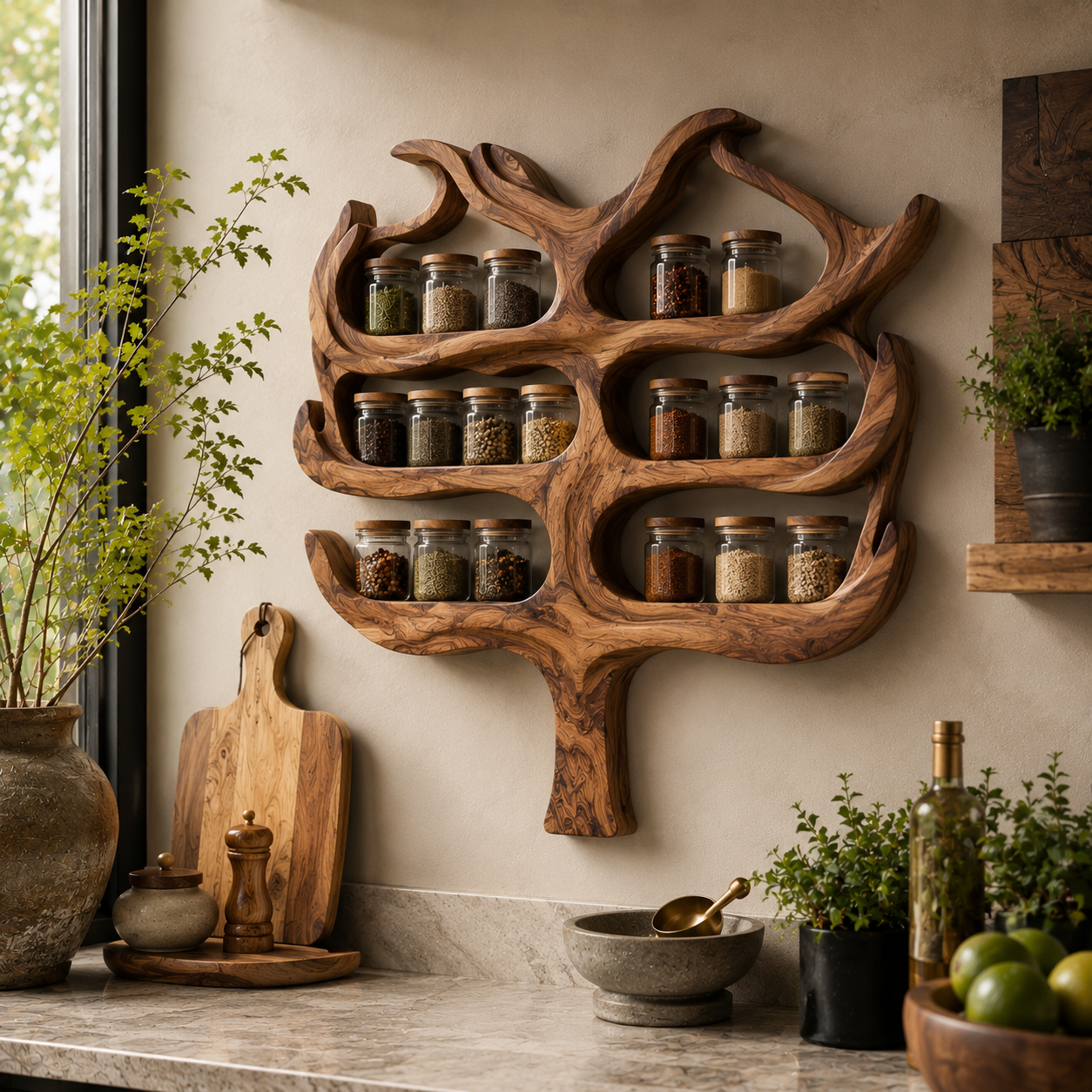 Avery Wall Spice Rack Shelves - Design 025 - main view