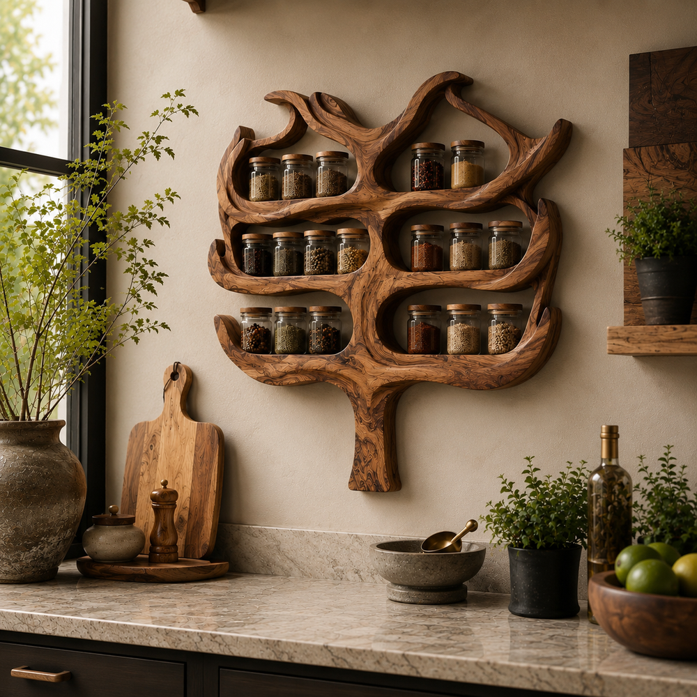 Avery Wall Spice Rack Shelves - Design 025 - product image 03