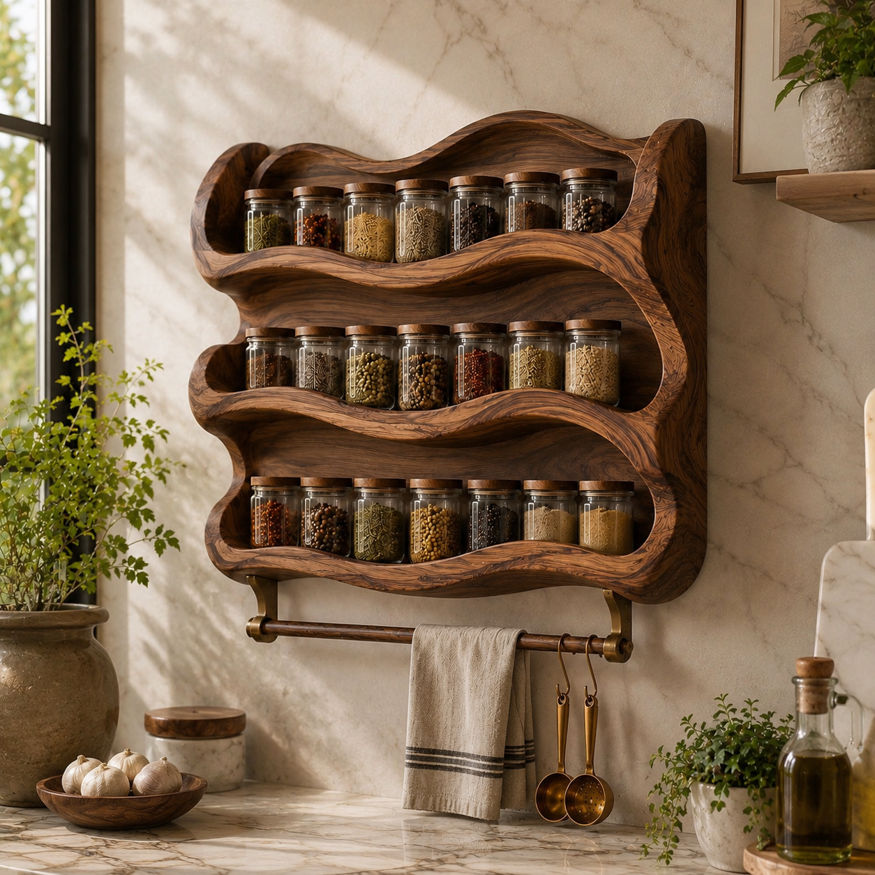 Rowan Solid Wood Spice Rack - Design 026 - product image 02