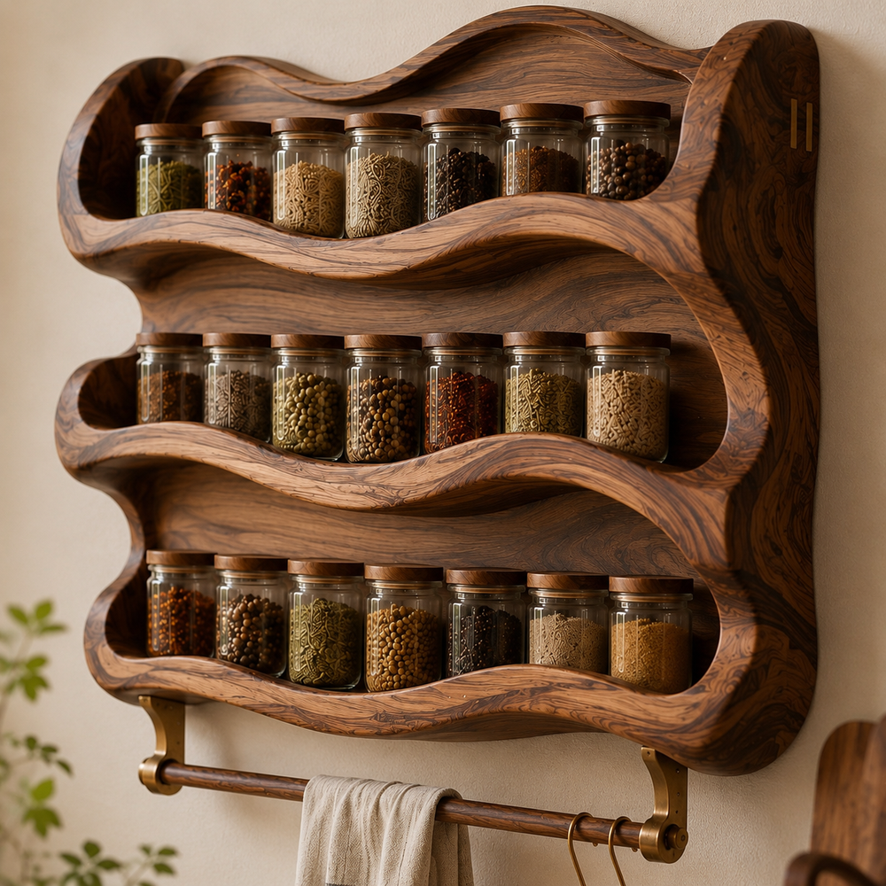 Rowan Solid Wood Spice Rack - Design 026 - product image 05