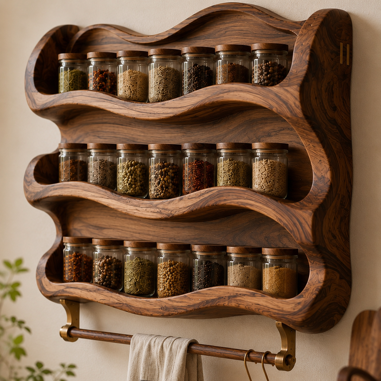Rowan Solid Wood Spice Rack - Design 026 - product image 05