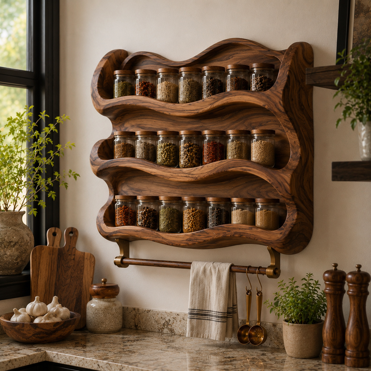 Rowan Solid Wood Spice Rack - Design 026 - product image 06