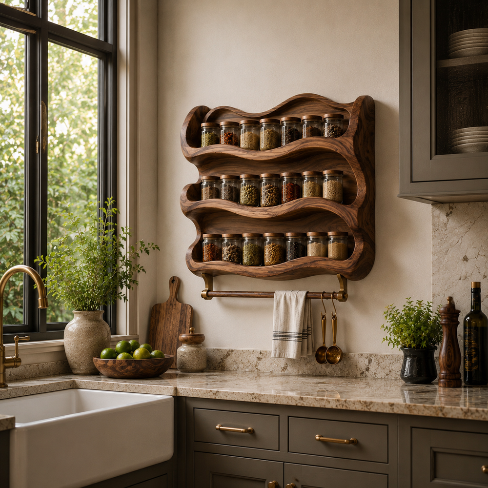 Rowan Solid Wood Spice Rack - Design 026 - product image 11