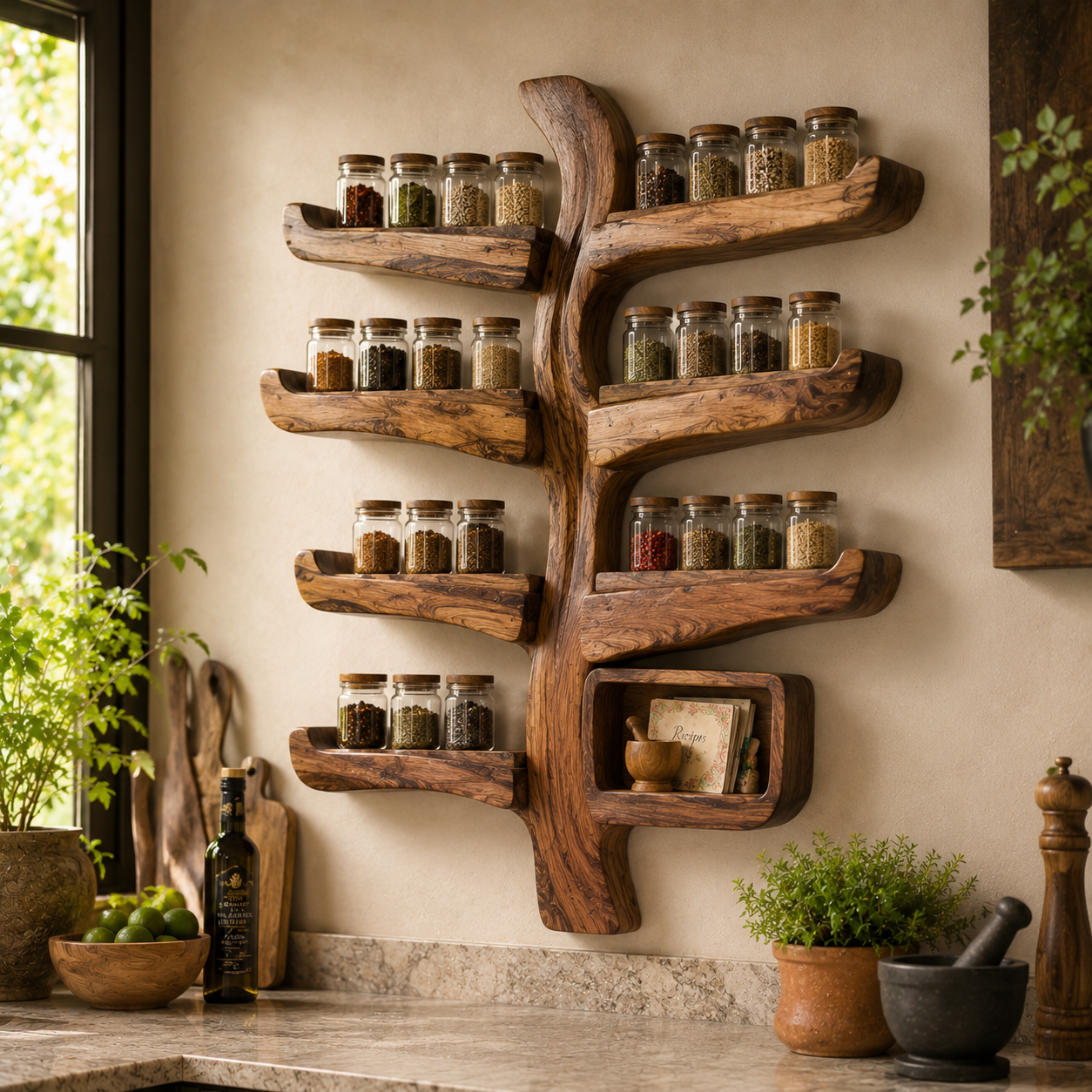 Isla Kitchen Spice Rack Shelves - Design 028 - main view