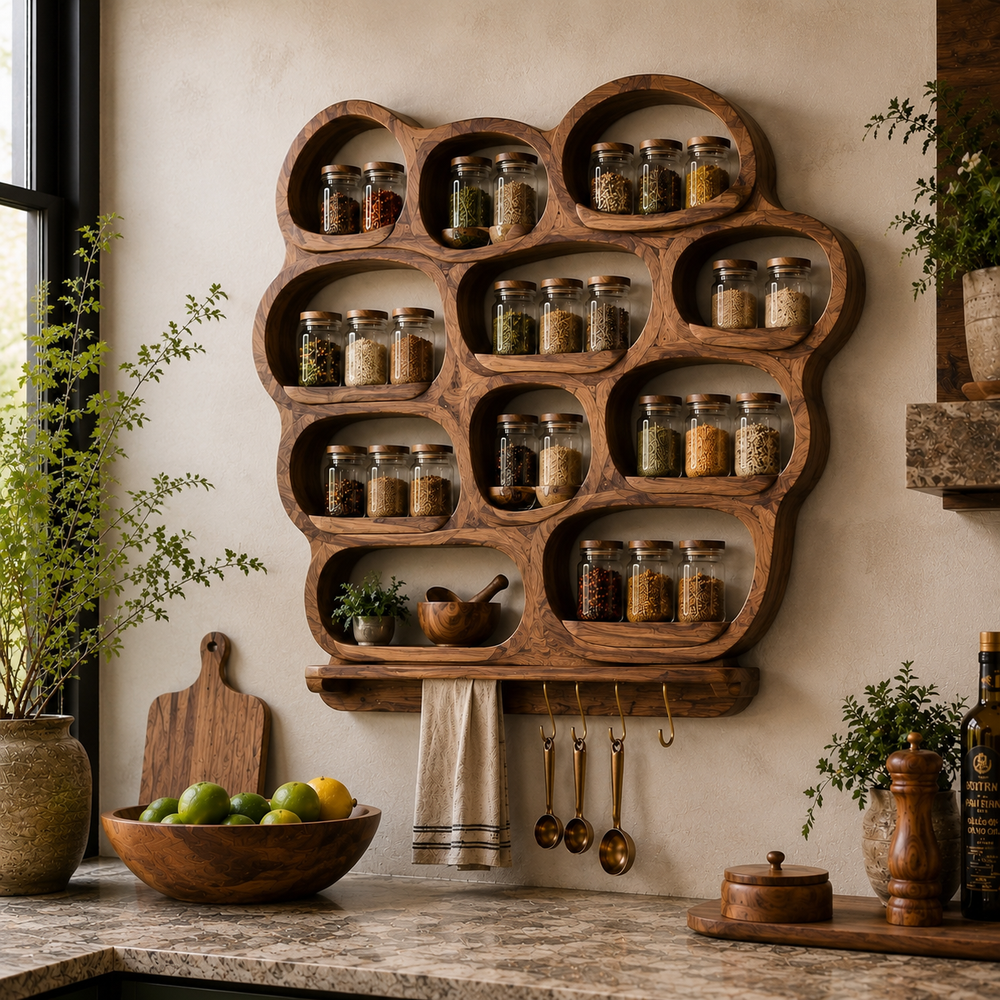 Soren Tall Spice Rack Shelf - Design 029 - product image 03
