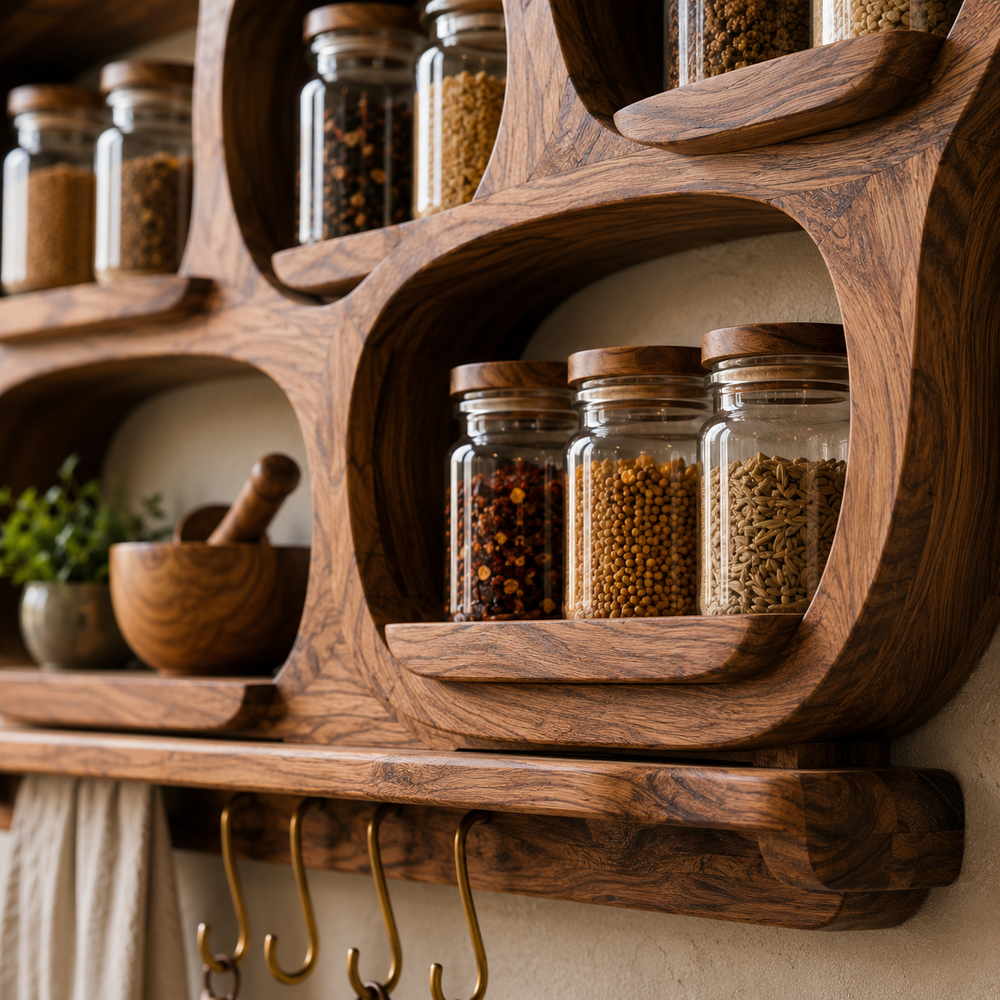 Soren Tall Spice Rack Shelf - Design 029 - product image 04