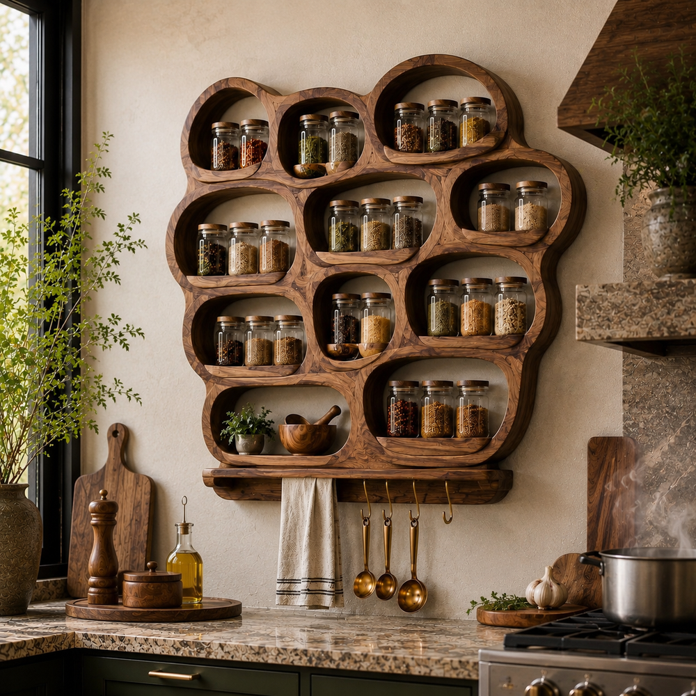 Soren Tall Spice Rack Shelf - Design 029 - product image 06