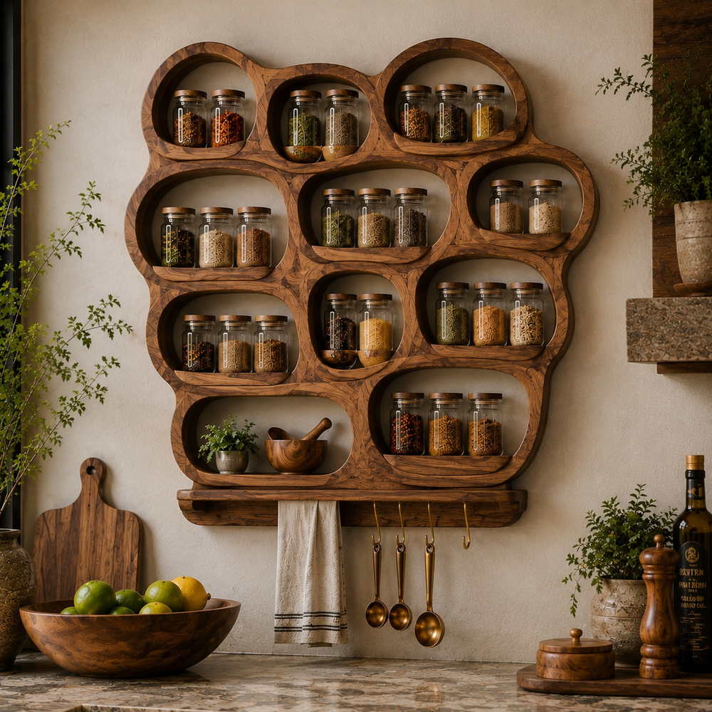 Soren Tall Spice Rack Shelf - Design 029 - product image 08