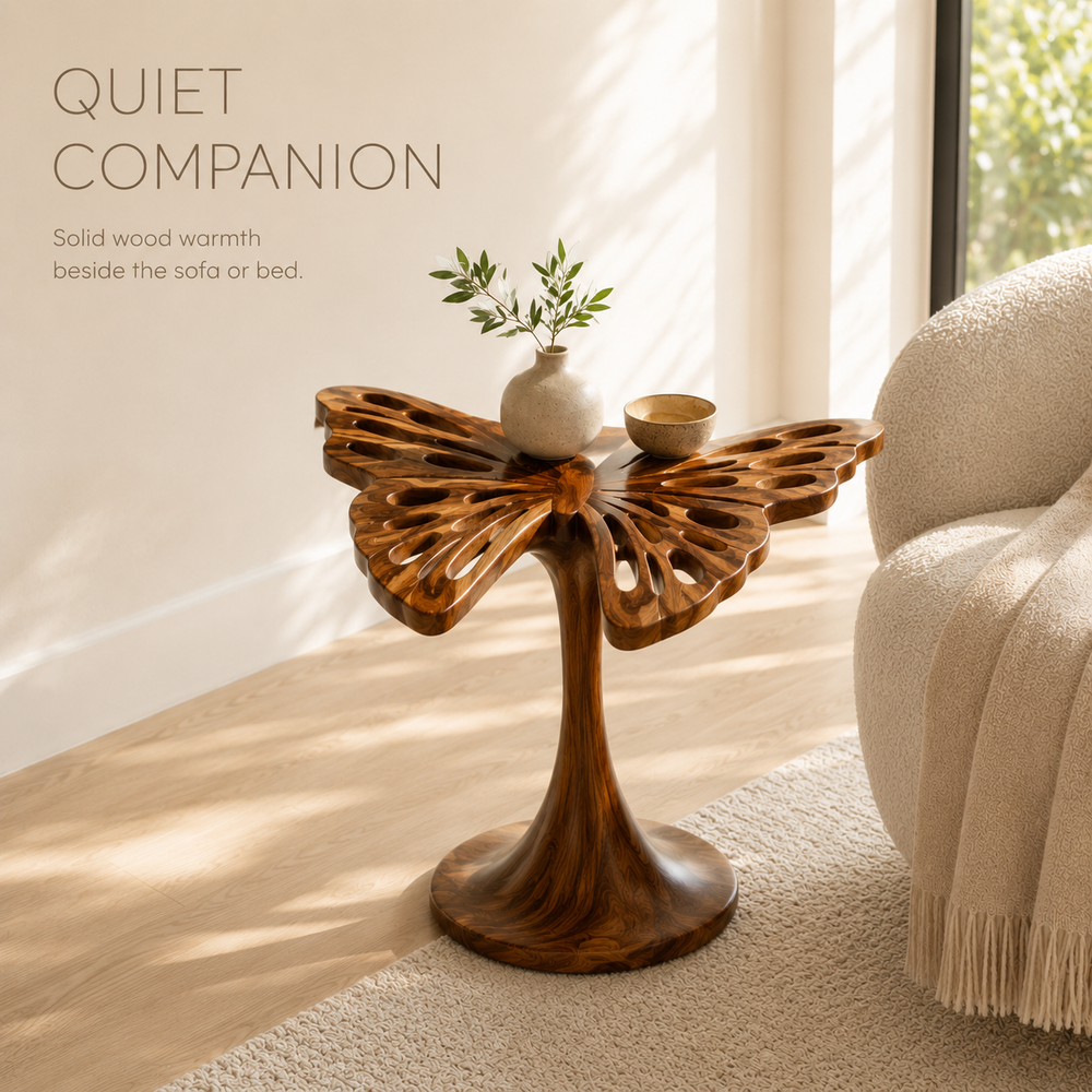 Mira Organic Wood Side Table - Design 002 - product image 03