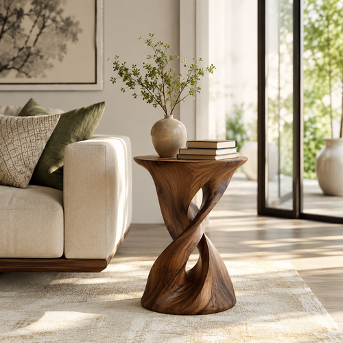 Soren Solid Wood Side Table - Design 004 - main view
