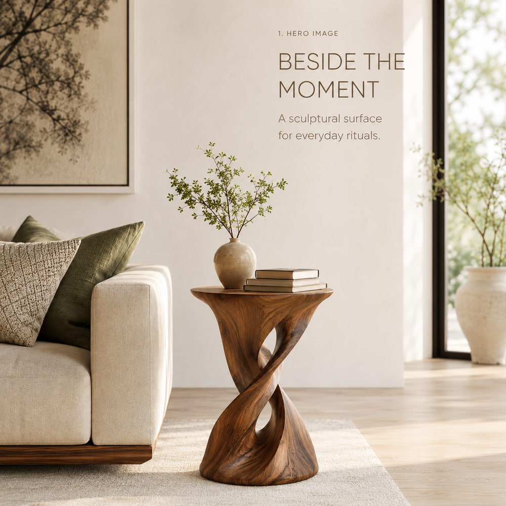 Soren Solid Wood Side Table - Design 004 - product image 02