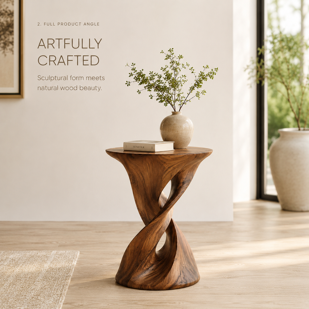Soren Solid Wood Side Table - Design 004 - product image 03