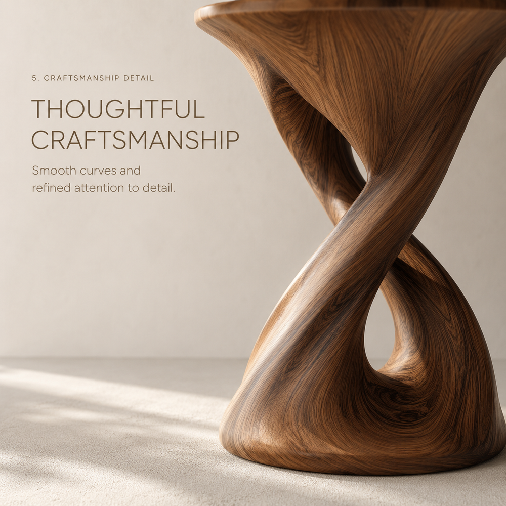 Soren Solid Wood Side Table - Design 004 - product image 06