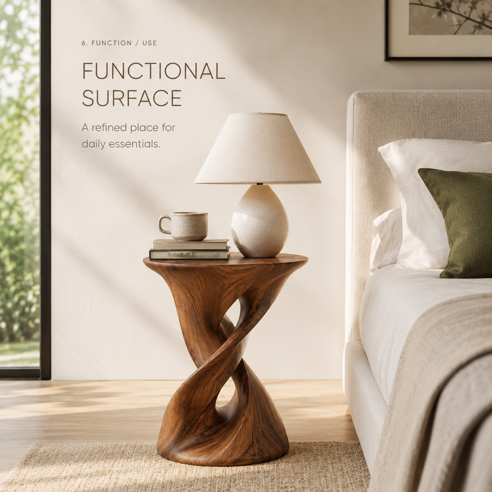 Soren Solid Wood Side Table - Design 004 - product image 07