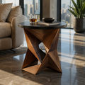 Liora Warm Wood Side Table - Design 008 - main view