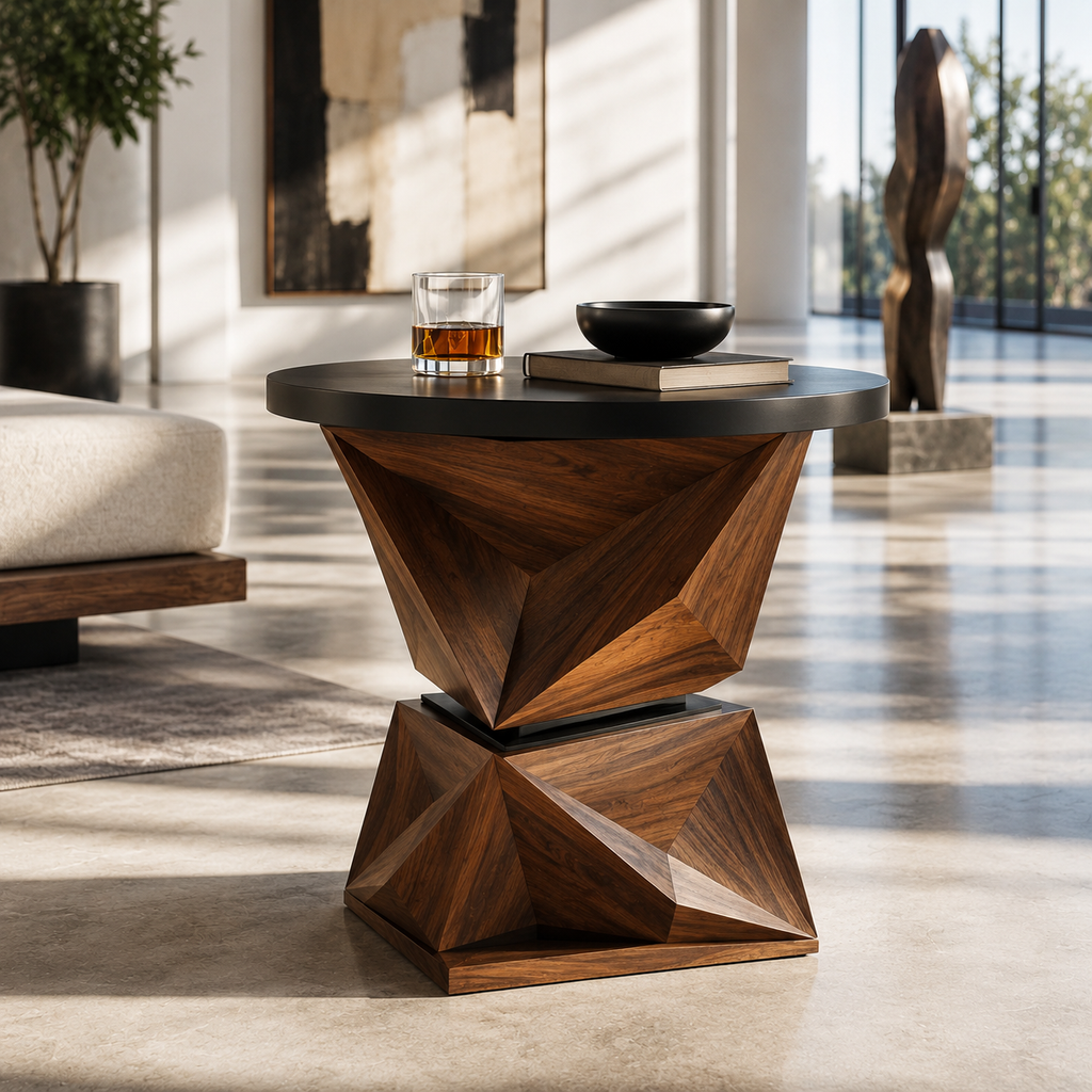 Brielle Sculptural End Table - Design 010 - main view