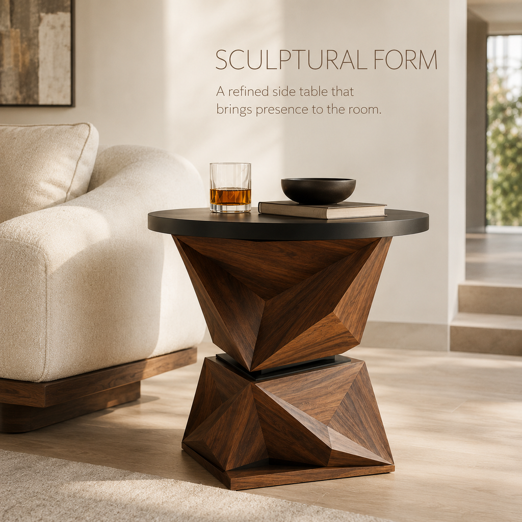 Brielle Sculptural End Table - Design 010 - product image 02