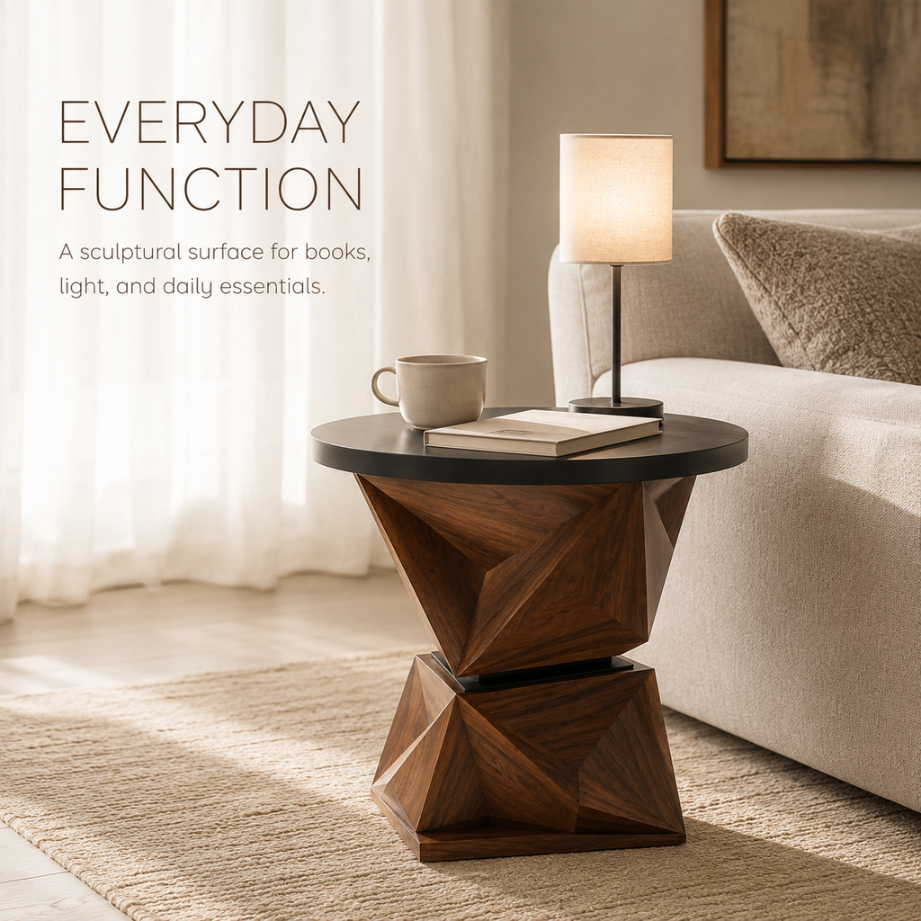 Brielle Sculptural End Table - Design 010 - product image 06