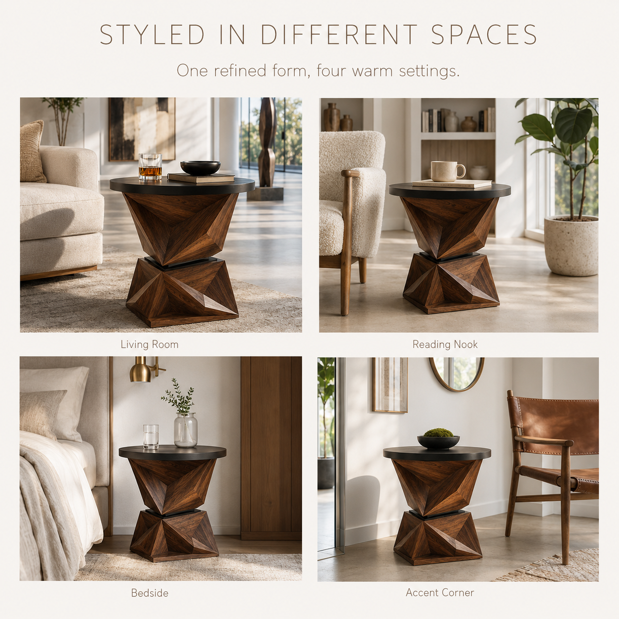 Brielle Sculptural End Table - Design 010 - product image 09