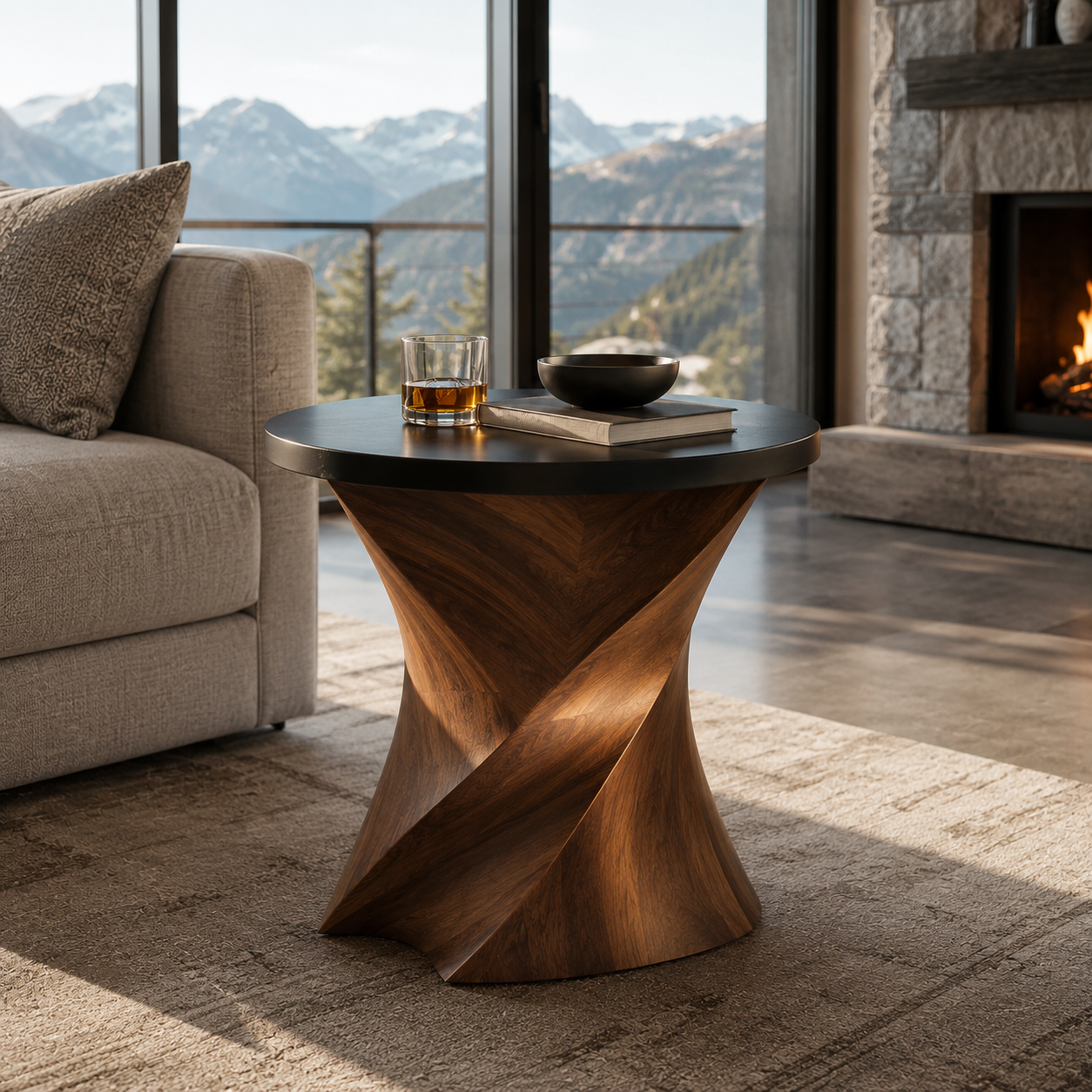 Orin Organic Modern Side Table - Design 011 - main view