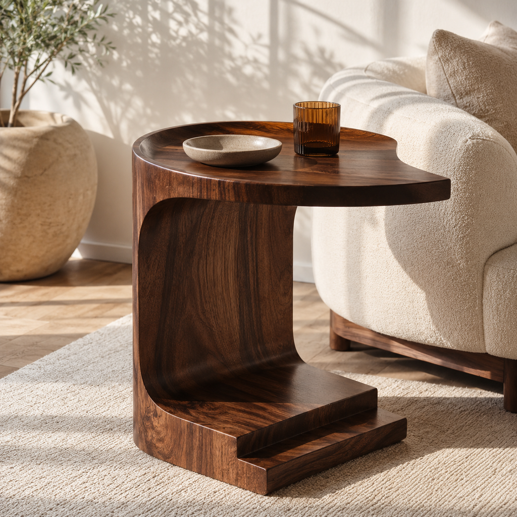 Selene Rounded Side Table - Design 012 - main view