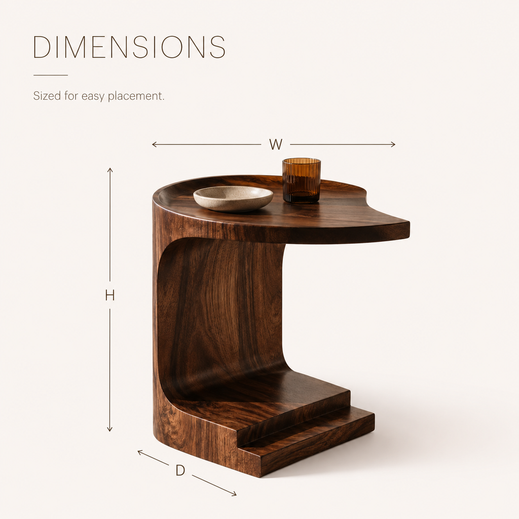 Selene Rounded Side Table - Design 012 - product image 08