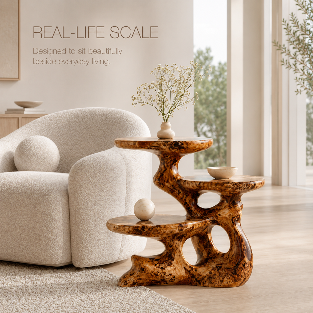 Alden Curved Wood Side Table - Design 019 - product image 04