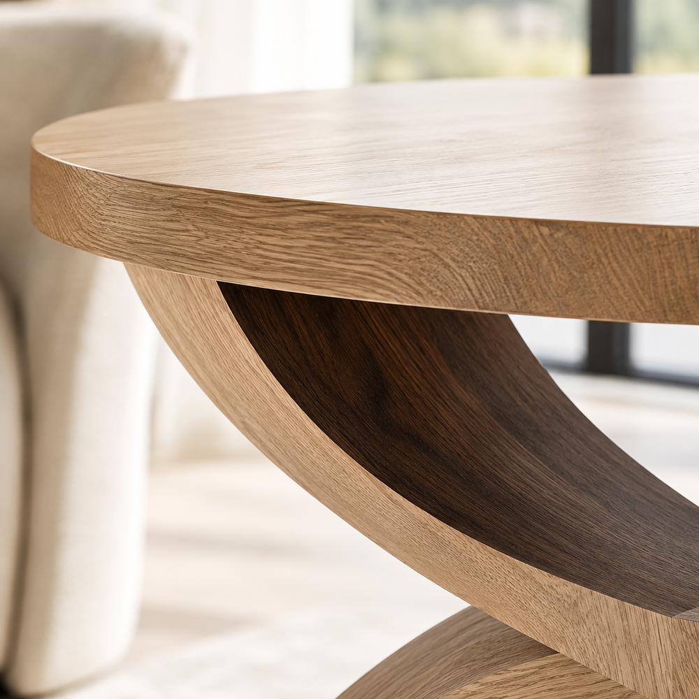 Mira Organic Wood Side Table - Design 022 - main view