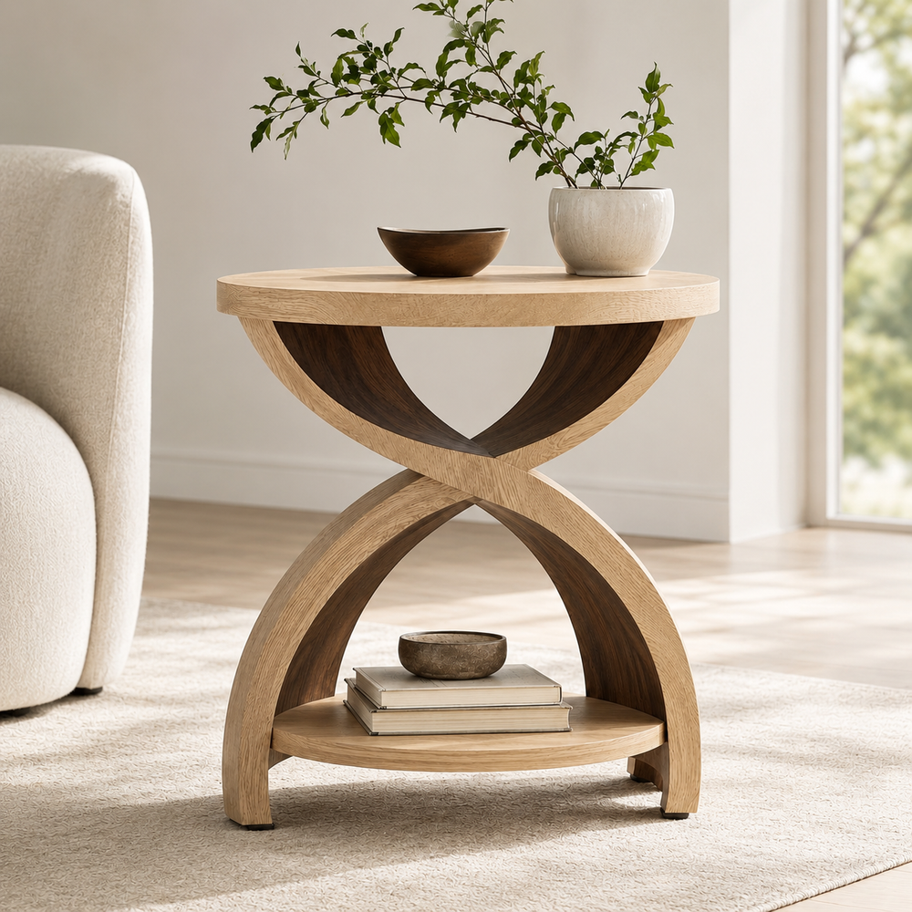 Mira Organic Wood Side Table - Design 022 - product image 02