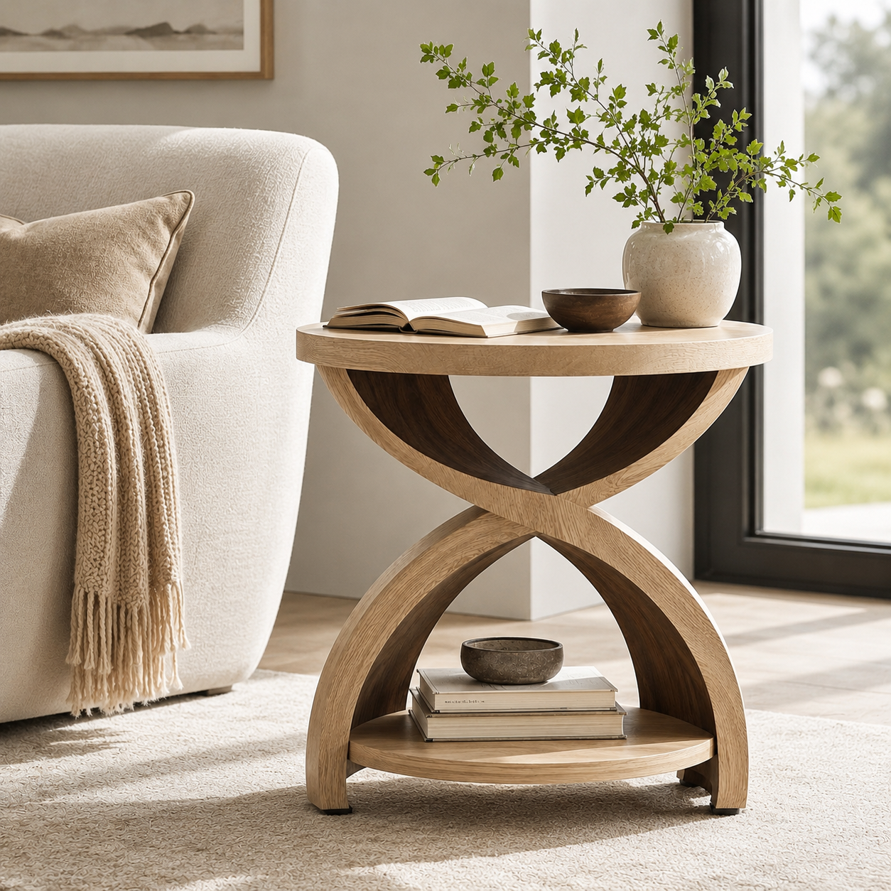 Mira Organic Wood Side Table - Design 022 - product image 06