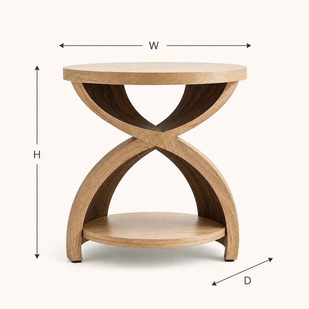 Mira Organic Wood Side Table - Design 022 - product image 07