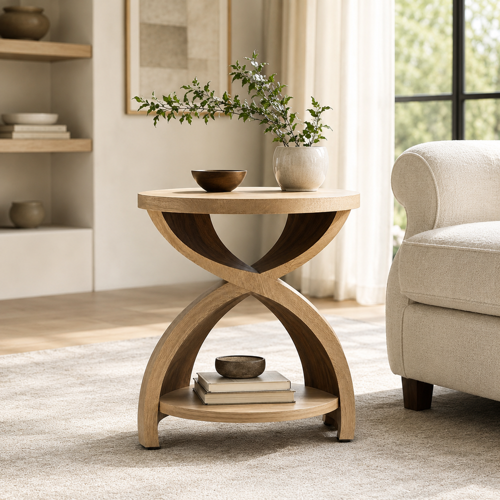 Mira Organic Wood Side Table - Design 022 - product image 08