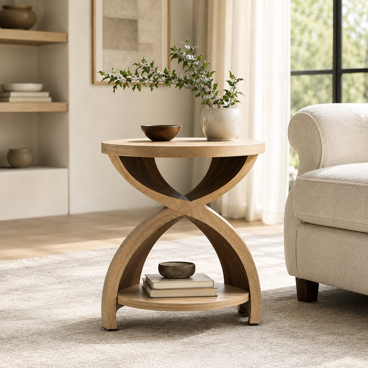Mira Organic Wood Side Table - Design 022 - product image 08