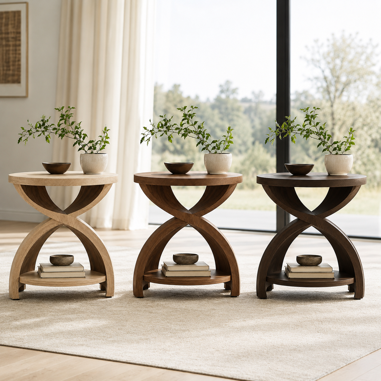 Mira Organic Wood Side Table - Design 022 - product image 10