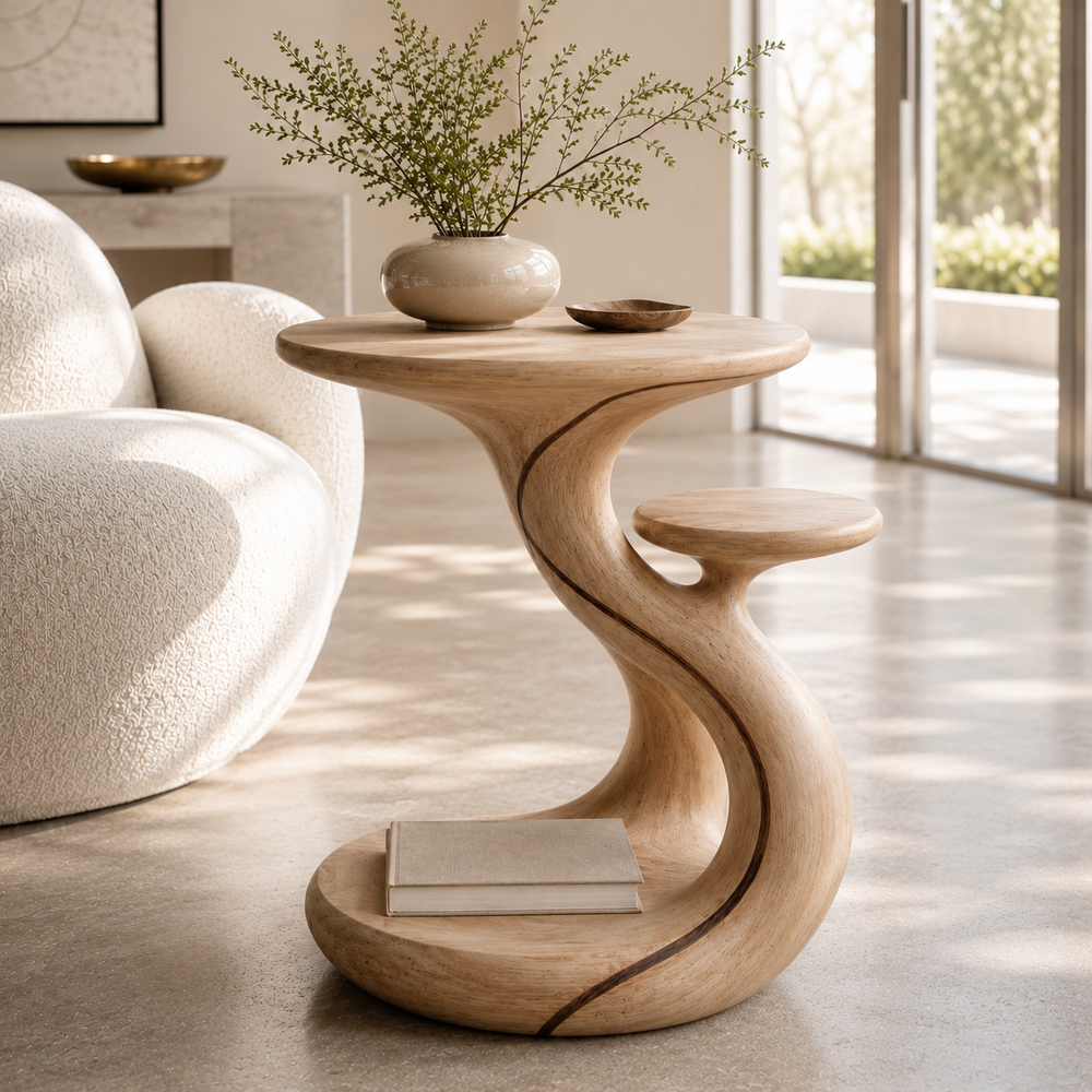 Soren Solid Wood Side Table - Design 024 - product image 02