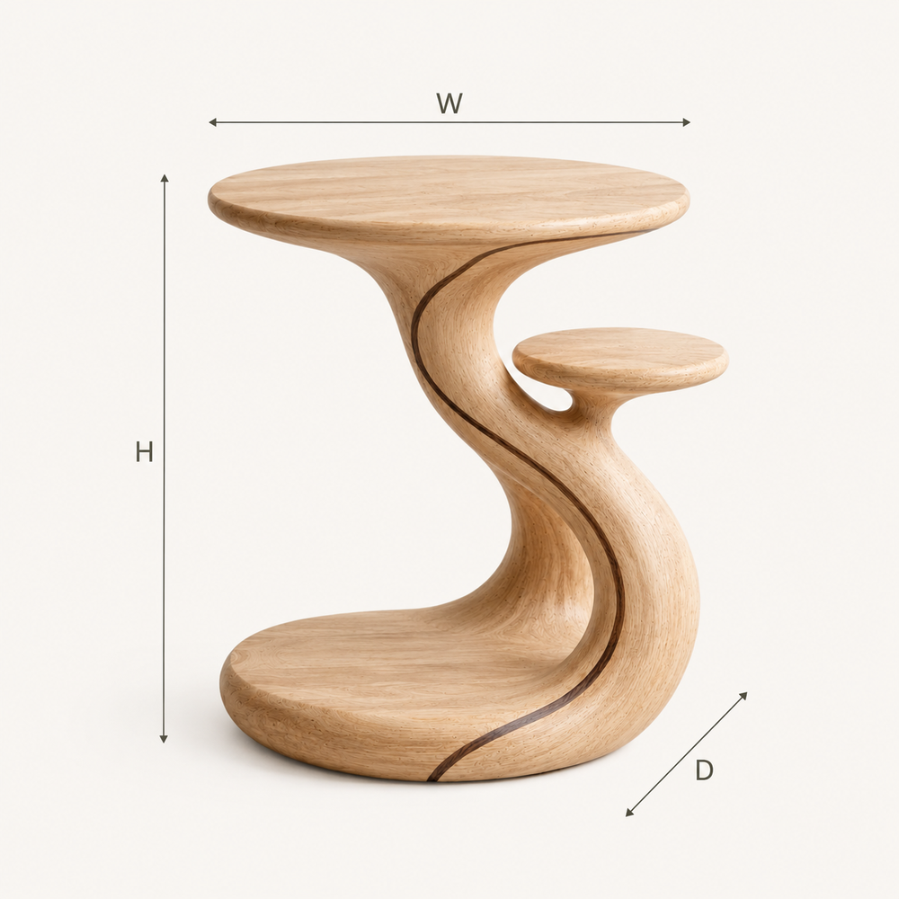 Soren Solid Wood Side Table - Design 024 - product image 08