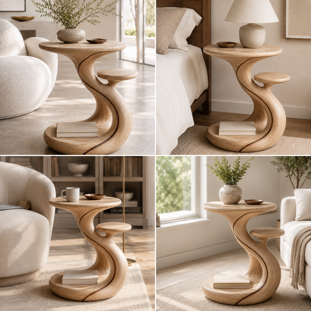 Soren Solid Wood Side Table - Design 024 - product image 10