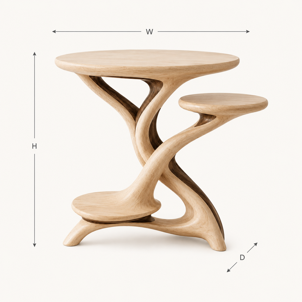 Elara Rounded Accent Table - Design 025 - main view