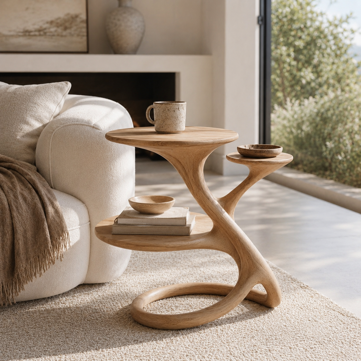 Liora Warm Wood Side Table - Design 028 - product image 07